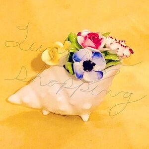 Vintage Bone China floral shell